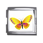 Yellow and Purple Butterfly Mega Link Italian Charm (18mm)