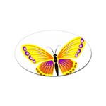 Yellow and Purple Butterfly Sticker (Oval)