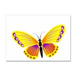 Yellow and Purple Butterfly Sticker A4 (10 pack)