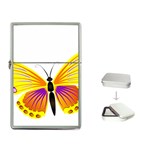 Yellow and Purple Butterfly Flip Top Lighter