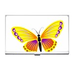 Yellow and Purple Butterfly Business Card Holder