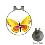 Yellow and Purple Butterfly Golf Ball Marker Hat Clip