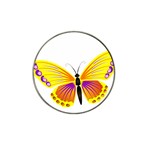 Yellow and Purple Butterfly Hat Clip Ball Marker