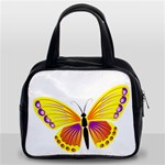 Yellow and Purple Butterfly Classic Handbag (Two Sides)