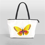 Yellow and Purple Butterfly Classic Shoulder Handbag