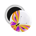 Orange and Purple Butterfly 2.25  Magnet