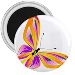 Orange and Purple Butterfly 3  Magnet