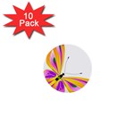 Orange and Purple Butterfly 1  Mini Button (10 pack) 