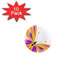 Orange and Purple Butterfly 1  Mini Magnet (10 pack) 