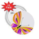 Orange and Purple Butterfly 2.25  Button (10 pack)