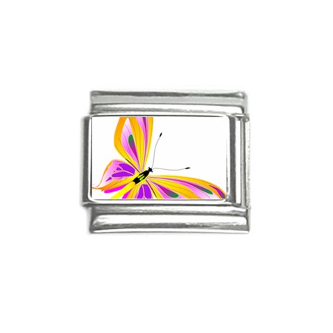 Orange and Purple Butterfly Italian Charm (9mm) from ArtsNow.com Front