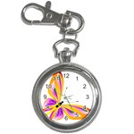 Orange and Purple Butterfly Key Chain Watch