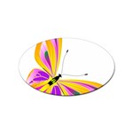 Orange and Purple Butterfly Sticker (Oval)