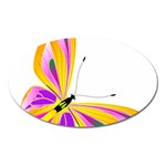 Orange and Purple Butterfly Magnet (Oval)