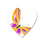 Orange and Purple Butterfly Magnet (Heart)