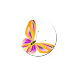 Orange and Purple Butterfly Golf Ball Marker