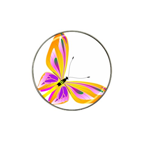 Orange and Purple Butterfly Hat Clip Ball Marker (4 pack) from ArtsNow.com Front