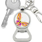 Orange and Purple Butterfly Bottle Opener Key Chain