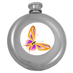 Orange and Purple Butterfly Hip Flask (5 oz)