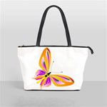 Orange and Purple Butterfly Classic Shoulder Handbag