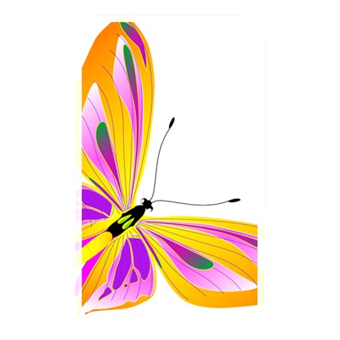 Orange and Purple Butterfly Memory Card Reader (Rectangular) from ArtsNow.com Front