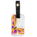 Orange and Purple Butterfly Luggage Tag (one side)