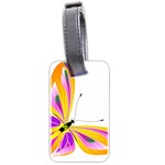 Orange and Purple Butterfly Luggage Tag (two sides)