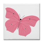 Pink Butterfly Tile Coaster