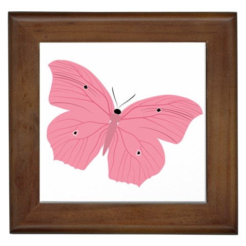 Pink Butterfly Framed Tile from ArtsNow.com Front