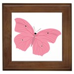 Pink Butterfly Framed Tile