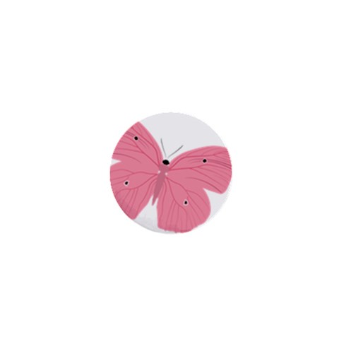 Pink Butterfly 1  Mini Button from ArtsNow.com Front