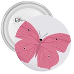 Pink Butterfly 3  Button