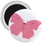 Pink Butterfly 3  Magnet