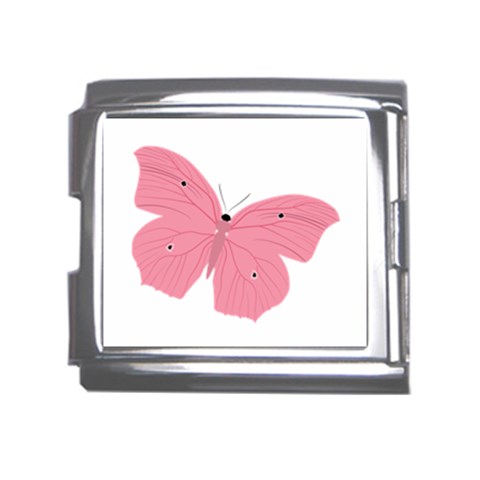 Pink Butterfly Mega Link Italian Charm (18mm) from ArtsNow.com Front