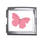 Pink Butterfly Mega Link Italian Charm (18mm)