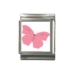 Pink Butterfly Italian Charm (13mm)