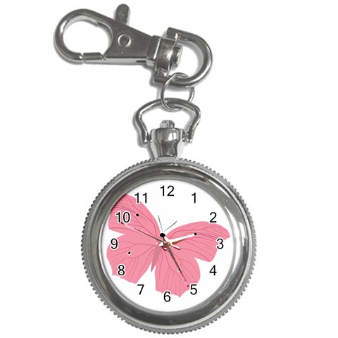 Pink Butterfly Key Chain Watch from ArtsNow.com Front