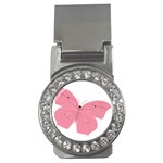 Pink Butterfly Money Clip (CZ)