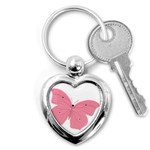 Pink Butterfly Key Chain (Heart)