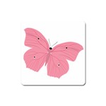 Pink Butterfly Magnet (Square)