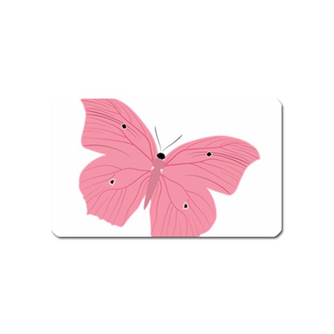 Pink Butterfly Magnet (Name Card) from ArtsNow.com Front