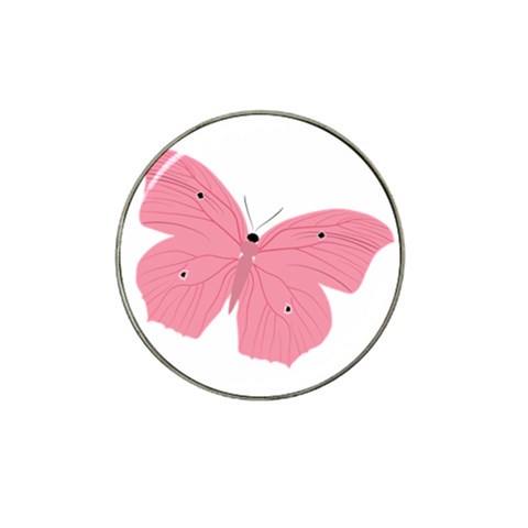 Pink Butterfly Hat Clip Ball Marker from ArtsNow.com Front