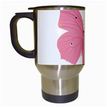 Pink Butterfly Travel Mug (White)