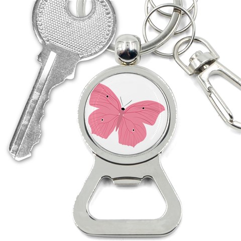 Pink Butterfly Bottle Opener Key Chain from ArtsNow.com Front