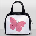 Pink Butterfly Classic Handbag (Two Sides)