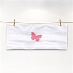 Pink Butterfly Hand Towel