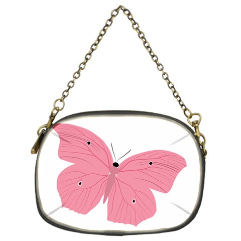 Pink Butterfly Chain Purse (One Side) from ArtsNow.com Front