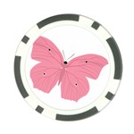 Pink Butterfly Poker Chip Card Guard (10 pack)