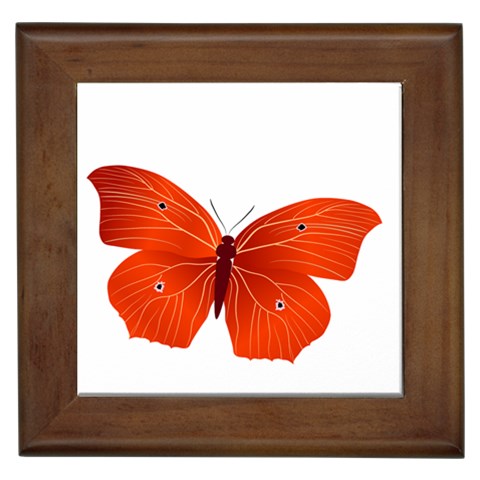 Red Butterfly Framed Tile from ArtsNow.com Front