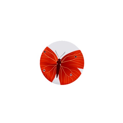 Red Butterfly 1  Mini Button from ArtsNow.com Front